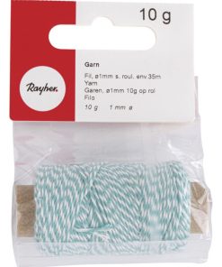 Ficelle bicolore bleu clair et blanc 35 m x ø 1 mm - N/A