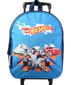 BAGTROTTER Sac à dos à roulettes 31 cm maternelle Hot Wheels Bleu - Bleu