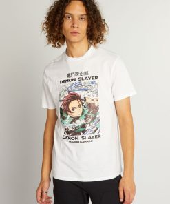 Tee-shirt 'Demon Slayer' en jersey - Blanc