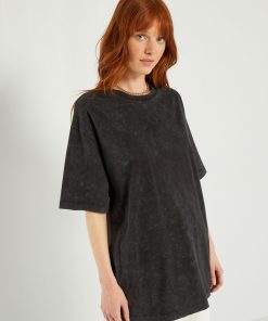 T-shirt oversize en coton - noir