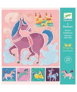 Pochoirs Chevaux X5 'djeco' - N/A