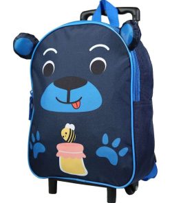 BAGTROTTER Sac à dos à roulettes 31 cm maternelle Kids Bleu Ours - Bleu