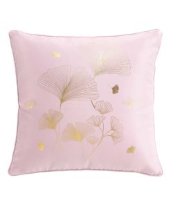 Coussin fleur Bloomy metalise - Rose