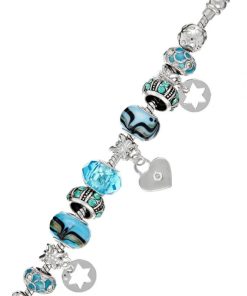 Bracelet Blue Jasmine - Argenté et Bleu - Bleu Argenté