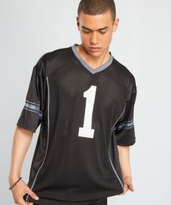 T-shirt style football américain - noir