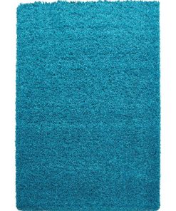Tapis shaggy 200x290 SHAGGY DRE Bleu OEKO TEX idéal pour Salle à manger - Bleu