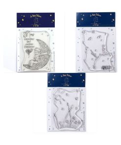 3 Tampons transparents Le Petit Prince et La lune + Astéroïd + Paysage - N/A