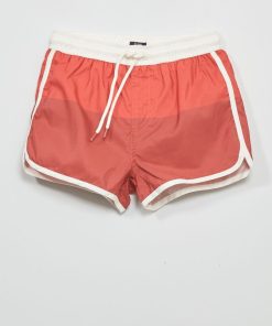 Boxer de bain tricolore - Rouge
