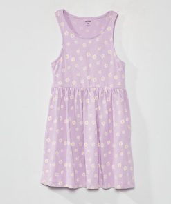 Robe sans manches à motifs - Violet 'marguerite'