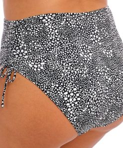 Bas de maillot ajustable taille haute Pebble cove - Noir