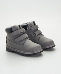 Bottines intérieure fourrée en sherpa - Gris