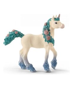 Figurine Licorne aux fleurs, poulain - N/A
