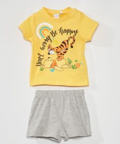 Pyjama 'Winnie l'ourson' en jersey - 2 pièces - Jaune