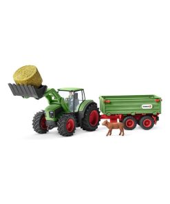 Figurine et tracteur avec remorque - N/A
