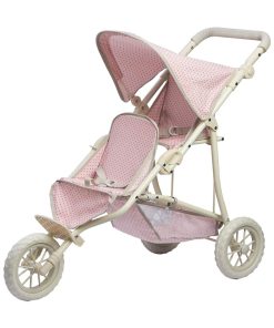 Poussette double pour poupée poupon de 40cm jeux d’imitation jouet Olivia's Little World OL-00004 - N/A