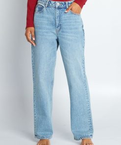 Pantalon en denim wide leg - Bleu