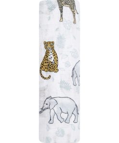 Maxi lange en mousseline de coton Jungle (120 x 120 cm) - Blanc