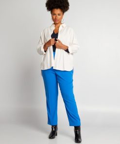 Pantalon de costume coupe cigarette - Bleu