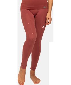 Legging Femme Fitness sans coutures Fibre Emana Taille haute, Namasté - Marron