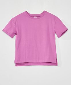 T-shirt en jersey avec revers - Rose