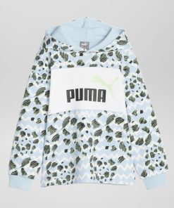Sweat à capuche imprimé 'Puma' - Bleu
