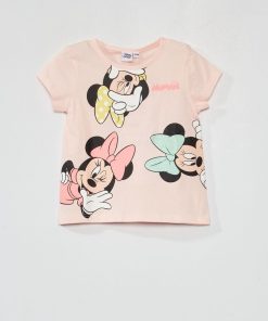 T-shirt imprimé 'DS' - rose