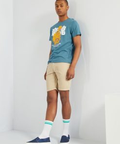 Bermuda chino droit - Beige