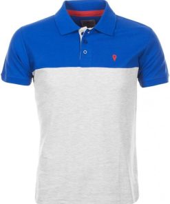 Polo manches courtes garçon ECALOSTE - Bleu Gris