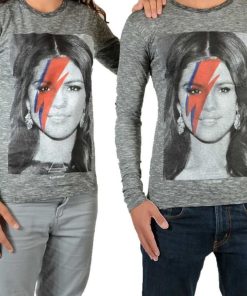 Tee Shirt Little Eleven Paris Selena LS Selena Gomez Mixte - Gris
