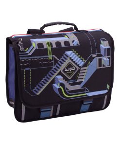 BODYPACK Cartable 41cm recyclé Labyrinthe - Bleu