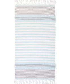 Drap de bain en fouta Lilou Miaka - bleu - Bleu