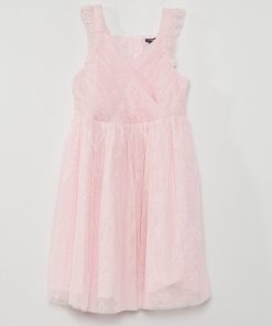 Robe en tulle avec paillette - - rose camélia
