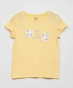 T-shirt imprimé - Jaune