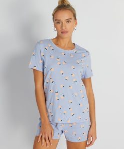 Ensemble pyjama short - Violet