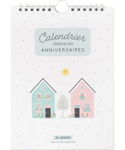Calendrier perpétuel des anniversaires - Blanc