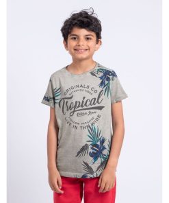 T-shirt manches courtes col rond pur coton NERWIK-J - Beige