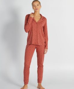 Ensemble pyjama long - 2 pièces - Rouge