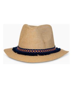 Chapeau fedora effet paille Kebello - Beige