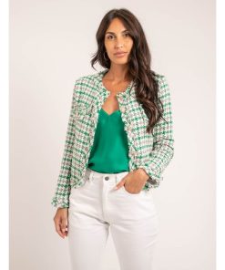 Veste tweed ULMAN - Vert