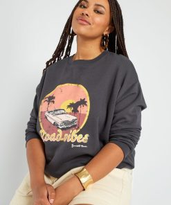 Sweat en molleton - Noir