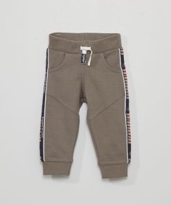 Pantalon esprit sportswear en molleton - Gris