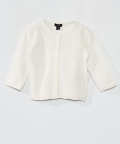 Gilet en maille fantaisie - blanc