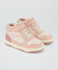 Baskets montantes tricolore - Rose