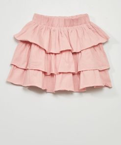 Jupe volantée - rose