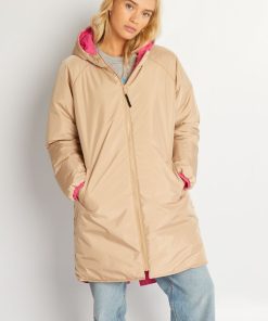 Blouson coupe-vent réversible - Beige/rose
