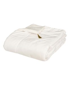 Édredon velours 80x180 cm Sonia IV - Blanc