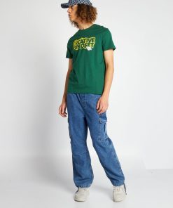 Tee-shirt en jersey avec imprimé - Vert
