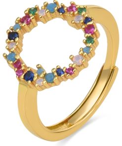 Bague Thilak en argent 925 et zirconium plaqué or jaune 18K - Doré/or