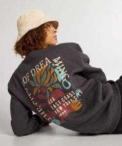 Sweat en molleton 'New York' - Gris