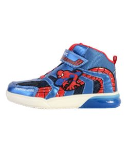 Basket Montante À Scratch Enfant Geox Grayjay - Bleu
